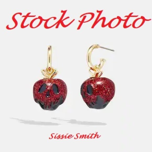 Disney X Coach Poison Apple Huggies Earrings - NWT - Picture 5 of 8